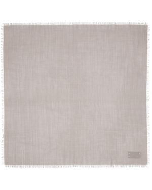 Rier Foulard Taupe En Gaze De Laine - Neutre