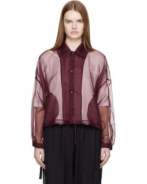 Undercover Burgundy Uc1E8201 Coach Shirt - Red