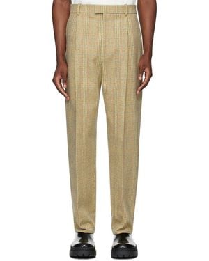 Bottega Veneta Distorted Prince Of Wales Trousers - Natural