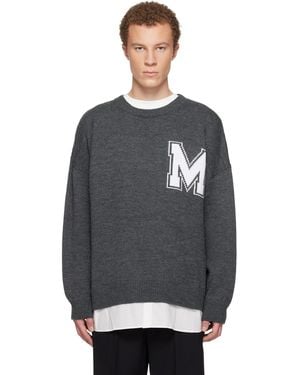 MM6 by Maison Margiela Two-In-One Varsity Knit Jumper - Black
