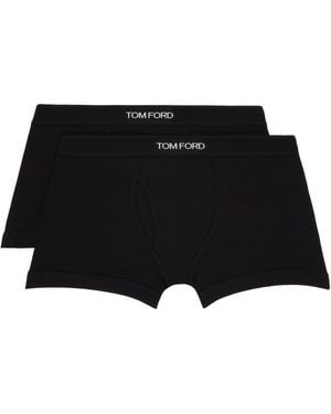 Tom Ford ブラック コットン ボクサーブリーフ 2枚セット