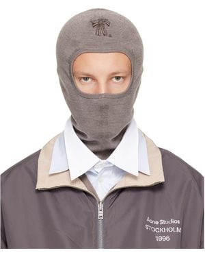 Acne Studios Taupe Merino Wool Balaclava - Grey