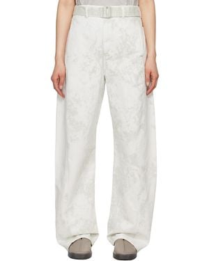 Lemaire Off- Twisted Belted Jeans - White