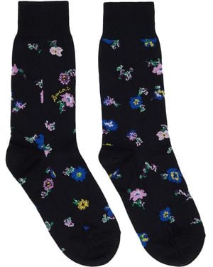 Sacai Floral Socks - Black