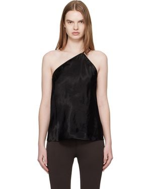 Rick Owens Haut De Style Fond De Robe Noir À Bretelle Unique