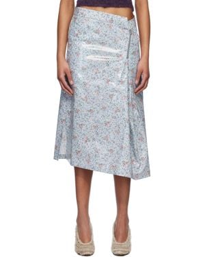 Bless ブルー Smlxl Rain Skirt ミディアムスカート - ブラック