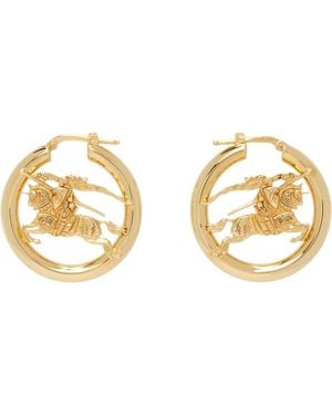 Burberry Ekd Hoop Earrings - Metallic