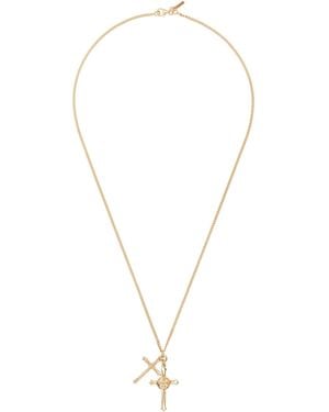 Emanuele Bicocchi Double Cross Necklace - Metallic