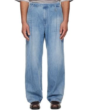 WOOYOUNGMI Lightweight Banding Jeans - Blue