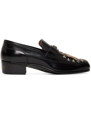 Gucci Black Ny Yankees Edition High Loomis Loafers