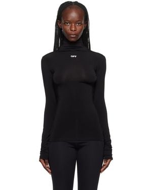 Off-White c/o Virgil Abloh Off- Printed Long Sleeve T-shirt - Black