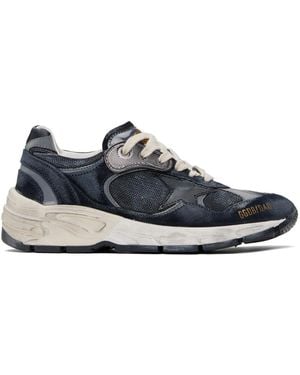 Golden Goose Navy & Grey Dad-star Trainers - Black
