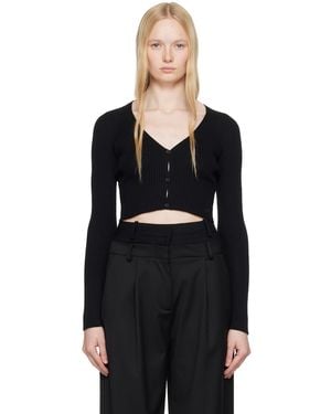Courreges Solar Light Rib Cardigan - Black