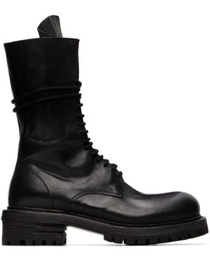 A Diciannoveventitre Luke High Biker Boots - Black