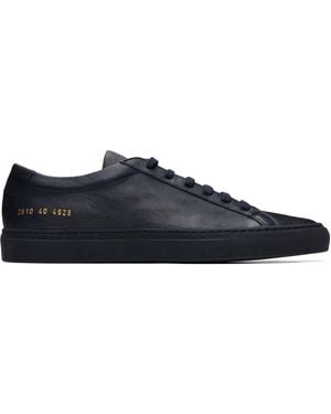 Common Projects Baskets Achilles Premium Bleu Marine En Cuir