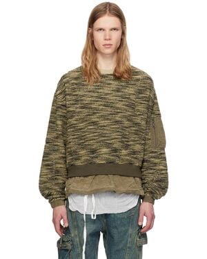 ANDERSSON BELL カーキ レイヤード フリース スウェットシャツ - グリーン