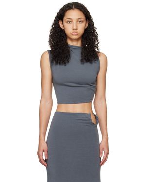 Jade Cropper Asymmetric T-Shirt - Black