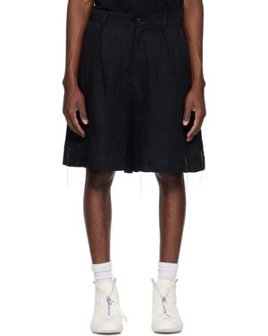 Professor.E Pleated Shorts - Black