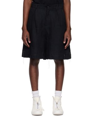 Professor.E Short Noir À Plis
