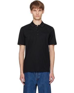 HUGO Slim-Fit Mercerized Cotton Polo - Black