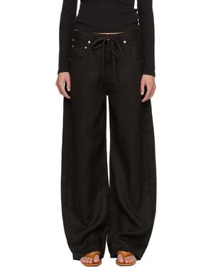 Citizens of Humanity Brynn Drawstring Linen Trousers - Black