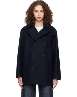A.P.C. Recycled Wool Peacoat - Blue