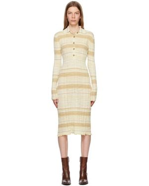 Acne Studios Ssense Exclusive Beige Midi Dress - Black