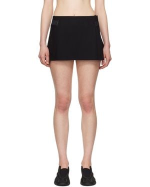 Hyein Seo Pleated Wrap Miniskirt - Black