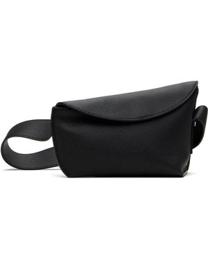 McQueen Sac À Bandoulière Noir À Boucle En T