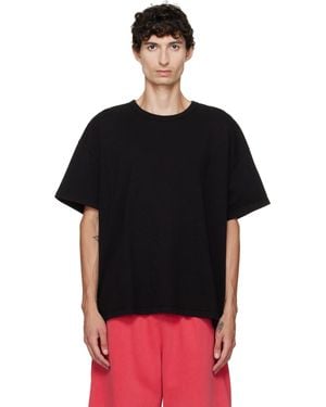 Les Tien Heavyweight Binded Neck Oversized T-Shirt - Black