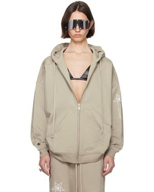 Rick Owens Off- Champion Edition Jumbo Jason's Hoodie - Natural