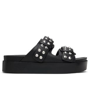 Rag & Bone Black Geo Stud Platform Sandal