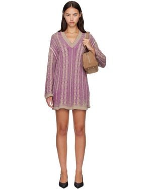DIESEL Khaki Jumper Minidress - Purple