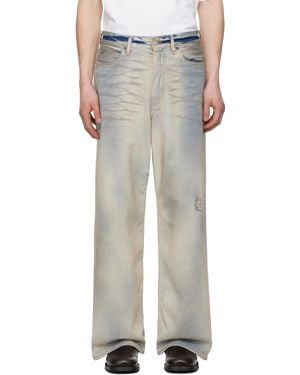 Acne Studios ブルー 1981M バギーフィット ジーンズ - ホワイト