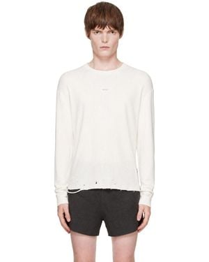 Satisfy Off- Mothtech Waffle Long T-Shirt - White