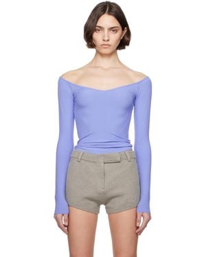 Skims ブルー Soft Lounge オフショルダー トップス