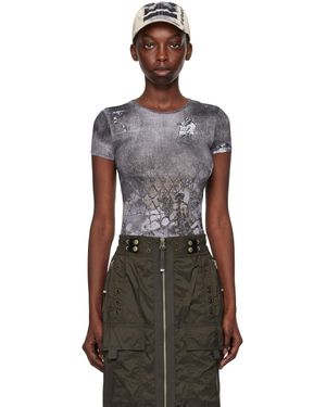 DIESEL グレー T-uncski Tシャツ - ブラック
