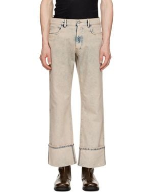 Coperni ベージュ＆ブルー ボーイフレンド ジーンズ - ナチュラル