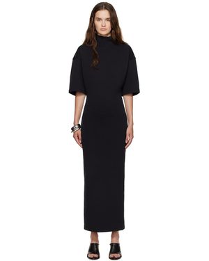 Jean Paul Gaultier 'The Jpg' Jersey Maxi Dress - Black
