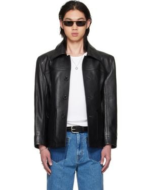Lu'u Dan Bruce Lee X Lựu Đạn Leather Creep Jacket - Black