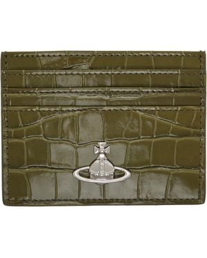 Vivienne Westwood Khaki Flat Card Holder - Green
