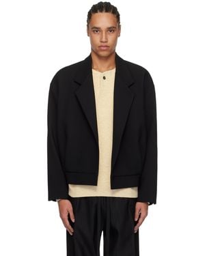 Fear Of God Wool Gabardine Notch Lapel Blazer - Black