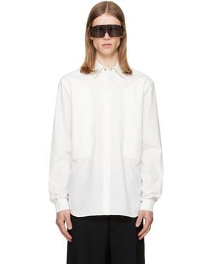 Rick Owens Off- Tower Fogpocket Overshirt - White