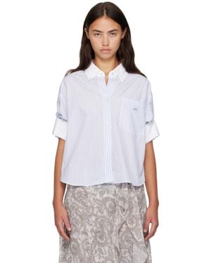 Acne Studios Pinstripe Button-Up Shirt - White