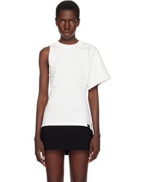 Courreges One-Shoulder T-Shirt in Black | Lyst UK