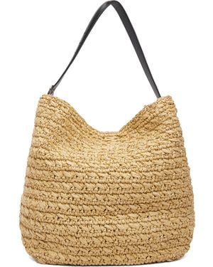 TOTEME Belted Paper Raffia Tote - Metallic