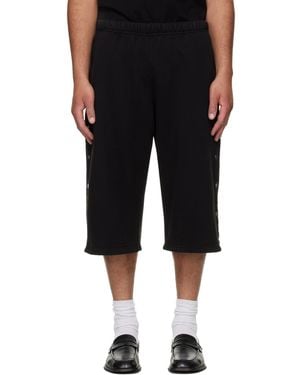 Les Tien Part Snap Shorts - Black