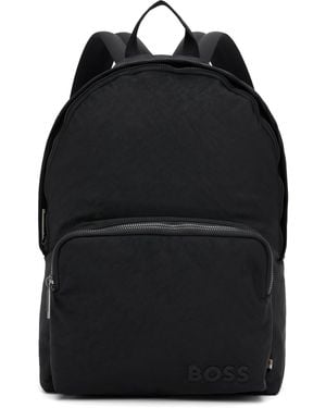BOSS Coated Canvas Backpack - Black