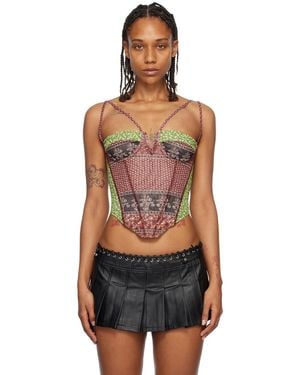 Miaou Burgundy Aphex Corset - Black
