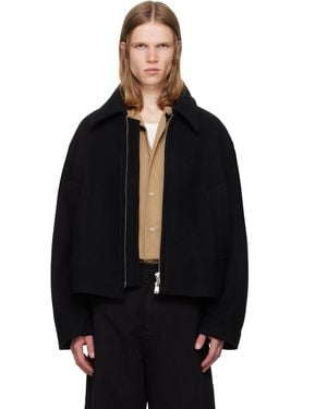Studio Nicholson Blouson Court Noir À Glissière